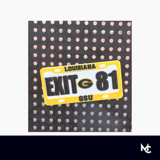 Exit 81 Grambling Pin | Louisiana License Plate Design | HBCU Pride Lapel Pin