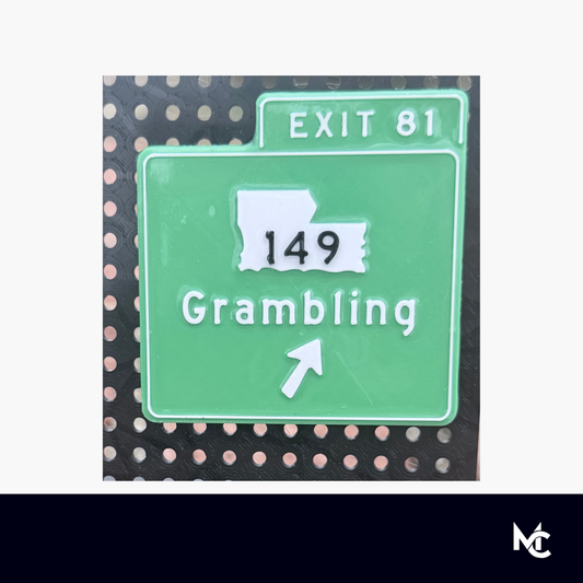 Next Stop: Grambling Pin | Exit 81 Highway Sign | HBCU Road Sign Lapel Pin
