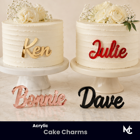 Custom Acrylic Name Cake Charm