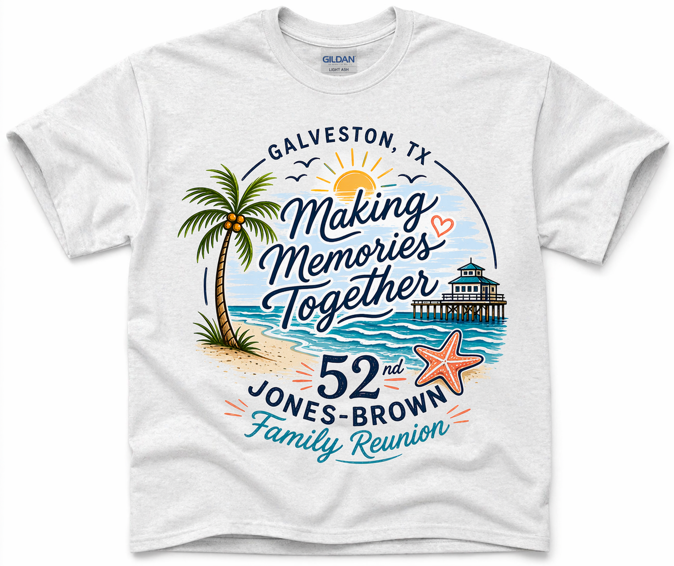 Jones-Brown Family Reunion 2026 T-Shirt – Galveston, TX