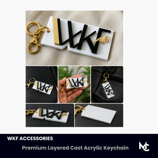 WKF Premium Layered Cast Acrylic Keychain
