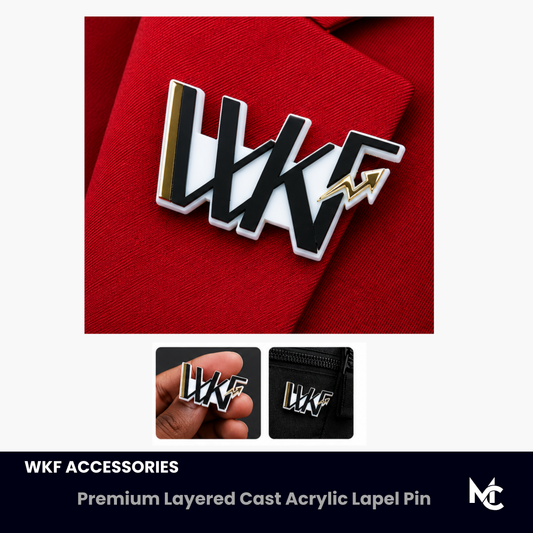 WKF Premium Layered Cast Acrylic Lapel Pin